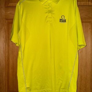 PGA Tour Men's Bright Yellow Polo Shirt